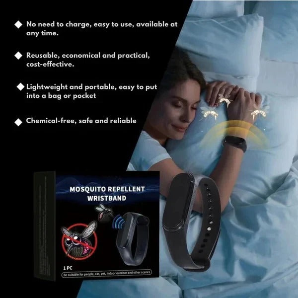 Tragbares Ultraschall-Mückenabwehr-Armband mit Clip-Design