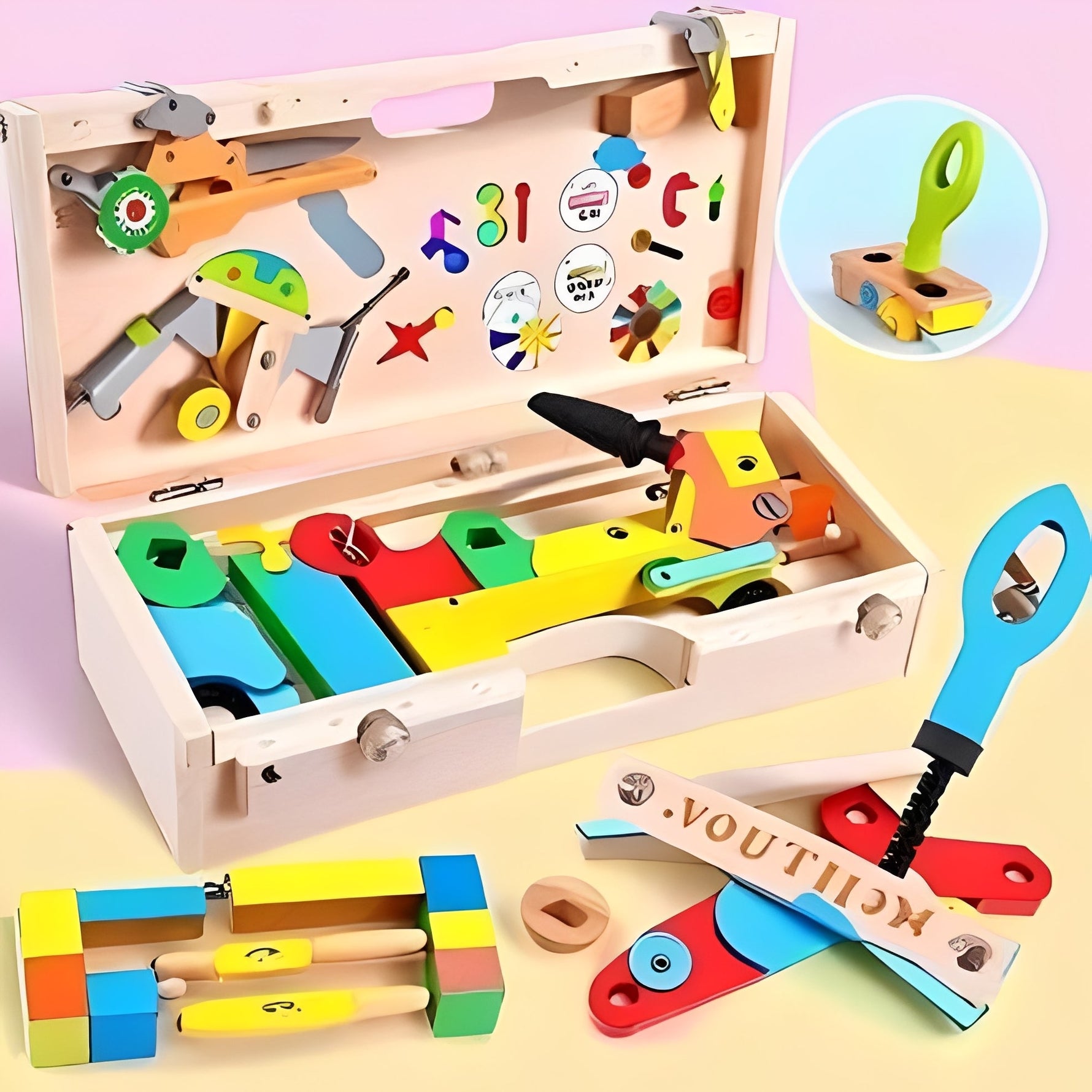 Spielerisches Werkzeugset für junge Entdecker mit Aufbewahrungsbox