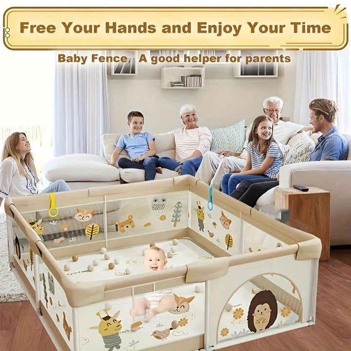Kompakter Baby-Spielbereich mit geschütztem Design