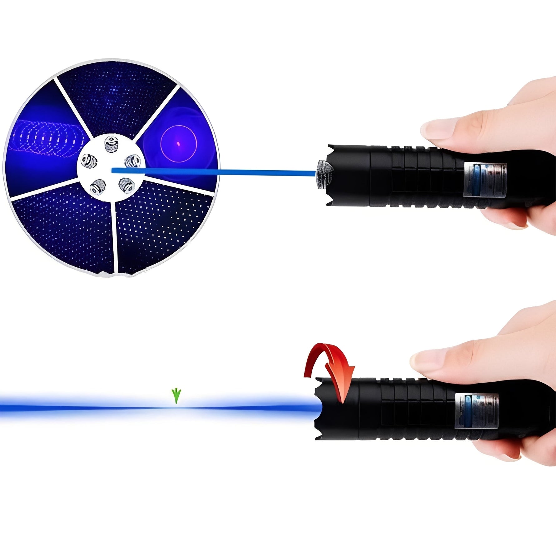 Verstellbare Taschenlampe mit aufladbarem Batteriesystem