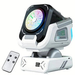 Seifenblasenmaschine mit LED-Beleuchtung und Drehbasis
