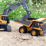 Fernbedienbares Baustellenfahrzeug mit Wechselwerkzeugen