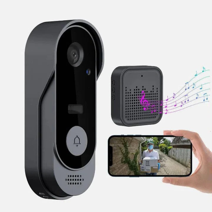 Kabellose Video-Türklingel mit lokalem Speicher und App-Zugriff