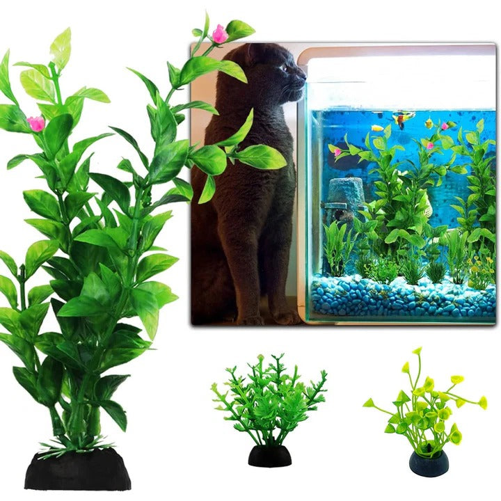 Dekorative Kunstpflanzen für Aquarien, 10 Stück