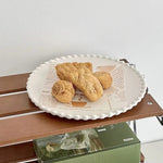 Elegantes Keramikgeschirr mit Perlenrand-Design