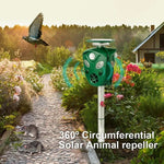 Solarbetriebener Ultraschall-Tierschutz mit Rundum-Abdeckung