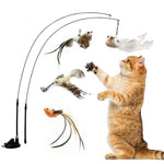 Interaktives Spielset mit Vogelspielzeugen für Katzen