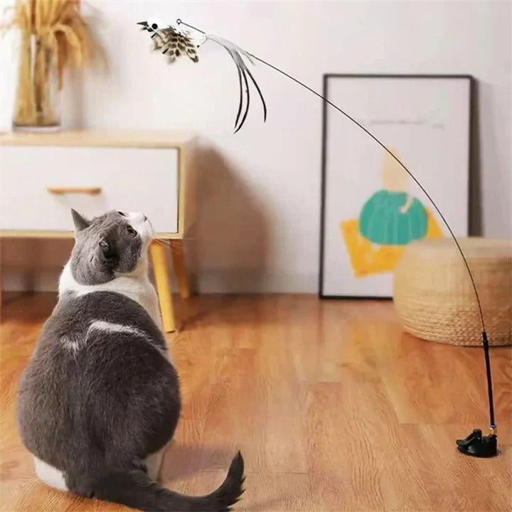 Interaktives Spielset mit Vogelspielzeugen für Katzen