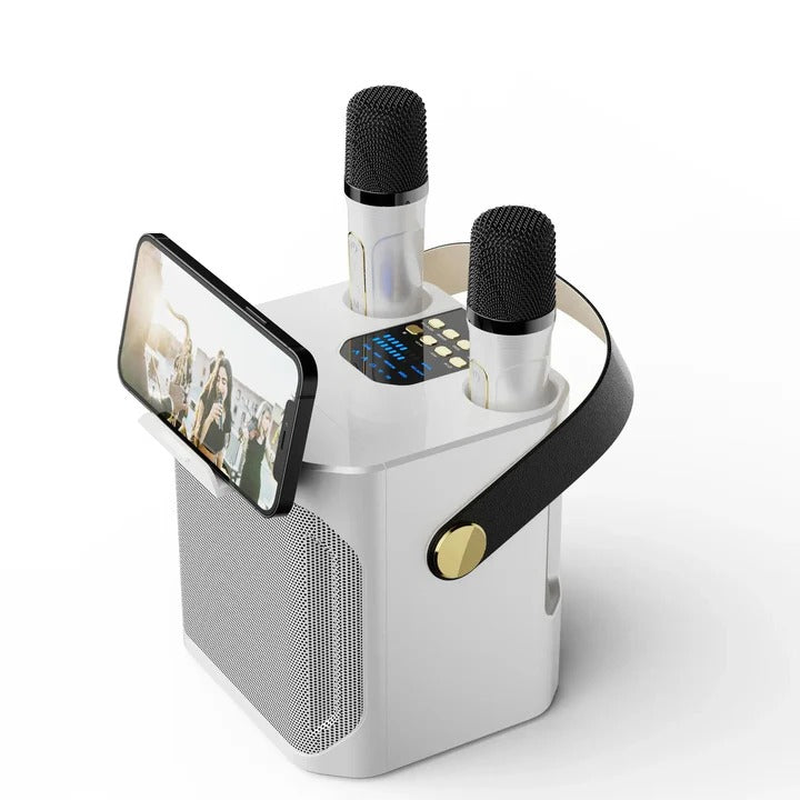 Tragbarer Bluetooth Karaoke-Lautsprecher mit Rundumklang