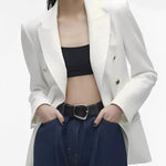 Eleganter Blazer mit V-Ausschnitt und Knopfleiste für Damen