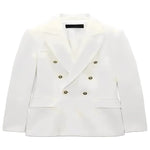 Eleganter Blazer mit V-Ausschnitt und Knopfleiste für Damen