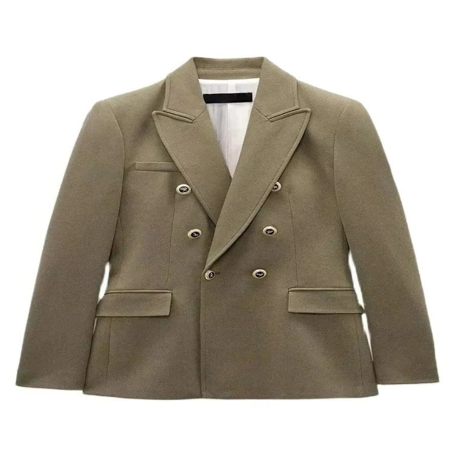 Eleganter Blazer mit V-Ausschnitt und Knopfleiste für Damen