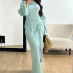 Elegante Abaya für Frauen mit langen Ärmeln und fließendem Schnitt