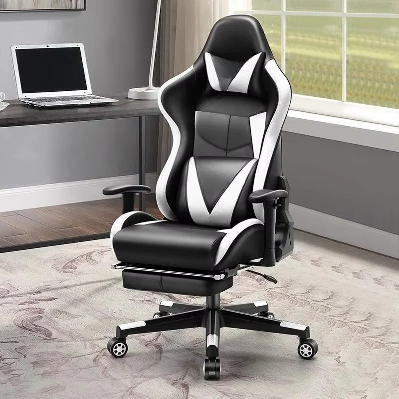 Ergonomischer Gaming-Stuhl mit 180-Grad-Neigung und Verstellbaren Armlehnen