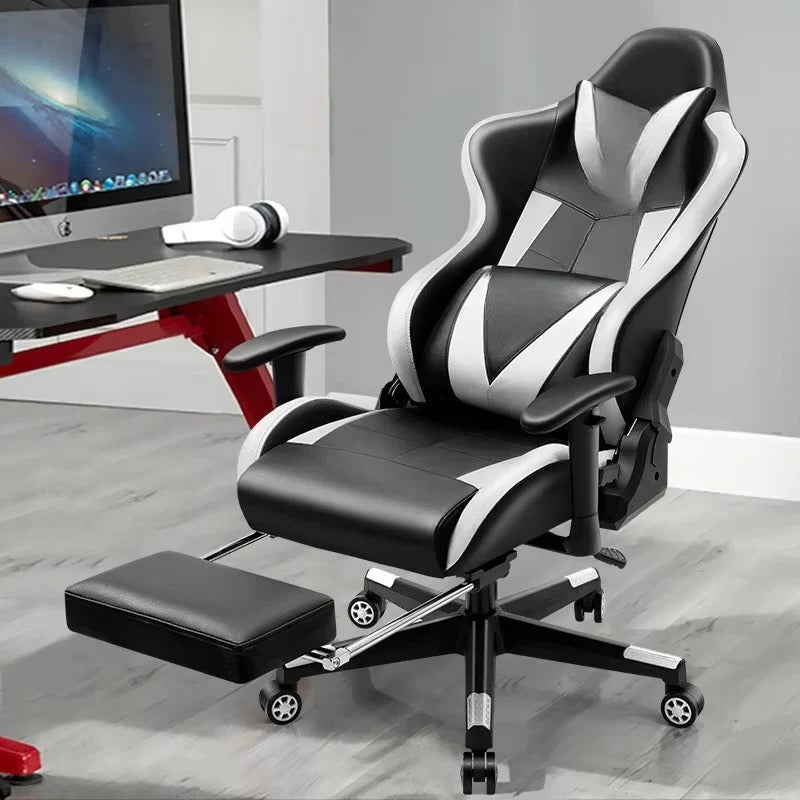 Ergonomischer Gaming-Stuhl mit 180-Grad-Neigung und Verstellbaren Armlehnen