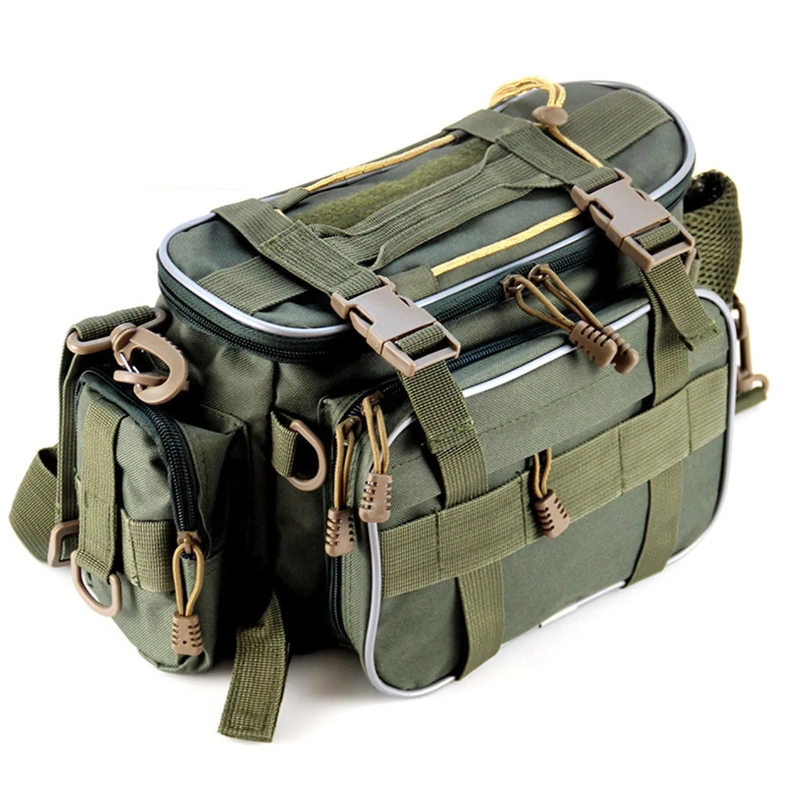 Praktische Angelausrüstungs-Tasche mit Fächern und Tragegurt