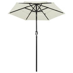 Dreistufiger Sonnenschirm mit Kurbelneigung und Aluminiumständer