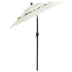 Dreistufiger Sonnenschirm mit Kurbelneigung und Aluminiumständer