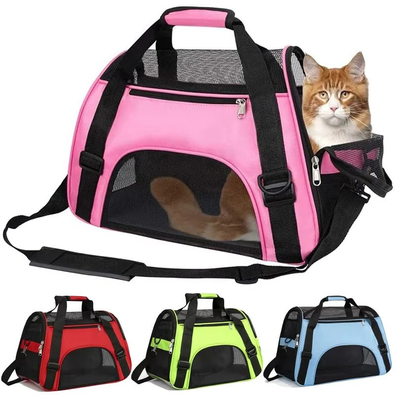 Atmungsaktive Transporttasche für kleine Hunde und Katzen