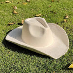 Eleganter Wildleder-Hut für Western-Events mit breiter Krempe