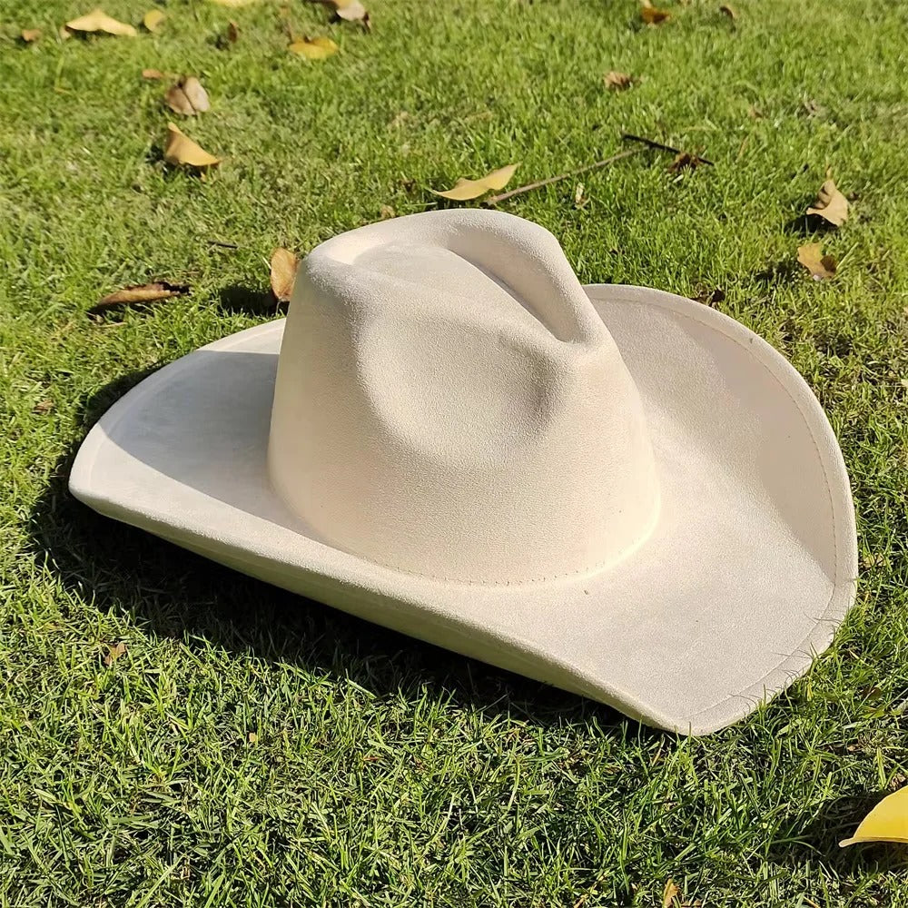 Eleganter Wildleder-Hut für Western-Events mit breiter Krempe