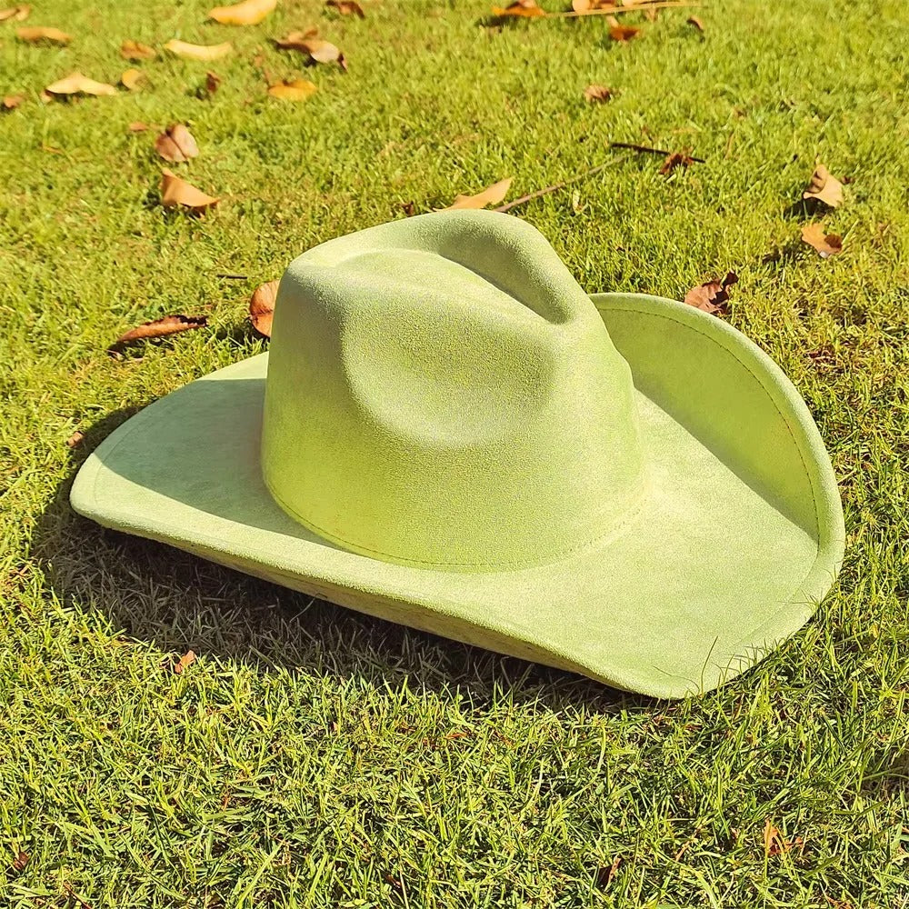 Eleganter Wildleder-Hut für Western-Events mit breiter Krempe