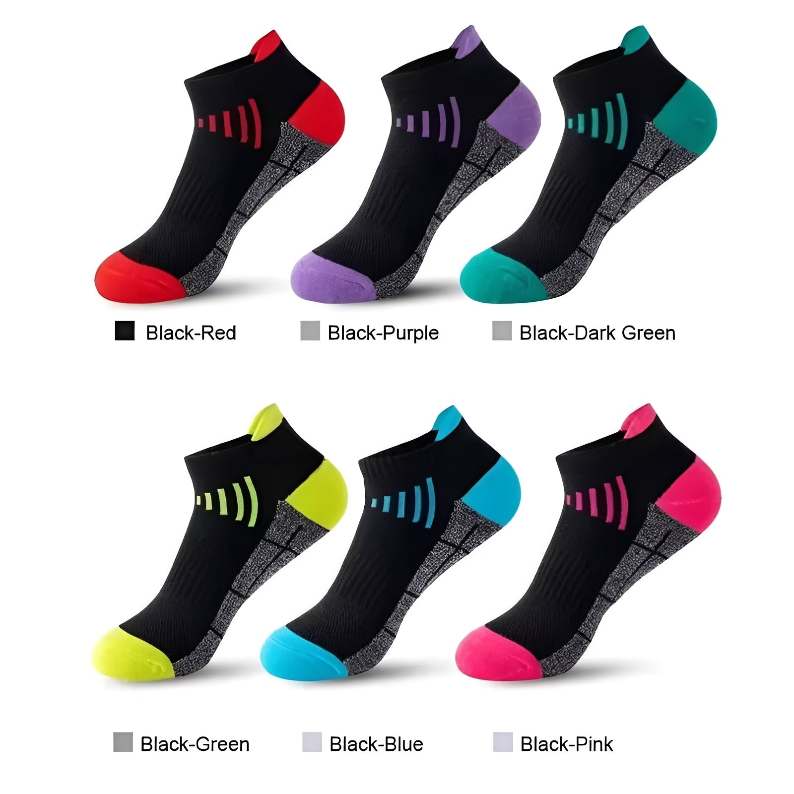 Atmungsaktive Sport-Socken im 6er-Set für trockene Füße