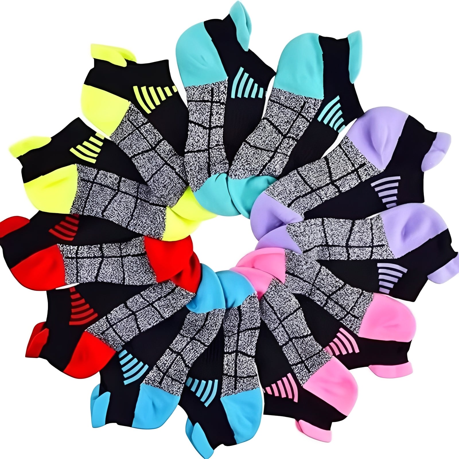 Atmungsaktive Sport-Socken im 6er-Set für trockene Füße