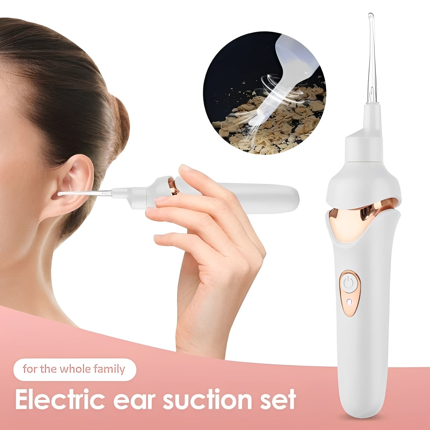 Sanfter Ohrreiniger mit Vakuum für mühelose Ohrpflege