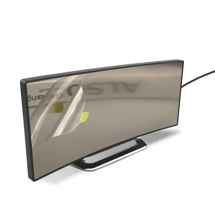 Kompakter Wecker mit geschwungenem LED-Spiegeldisplay