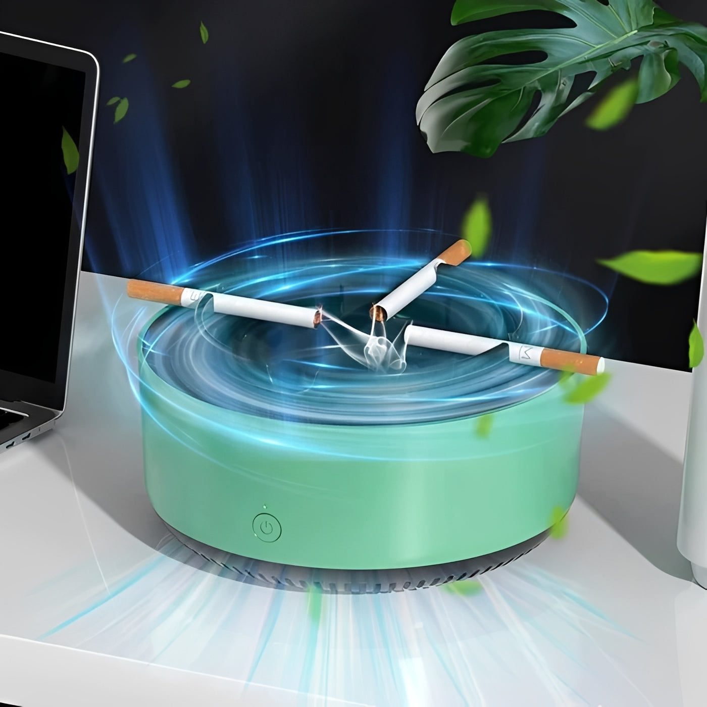 Intelligenter Aschenbecher mit 2-in-1-Funktionalität