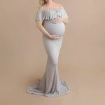 Elegantes Schwangerschafts-Fotodress mit Fließendem Design