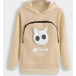 Katzenfreund Hoodie mit Kuscheltasche für Haustiere