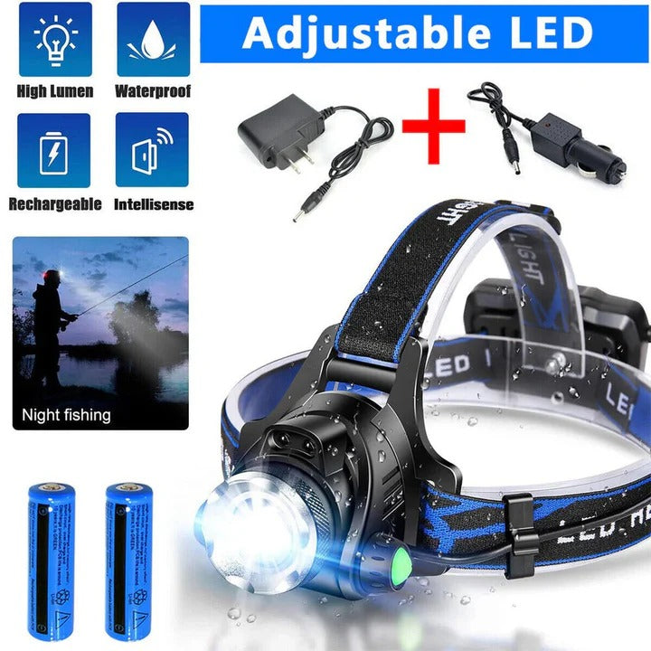 Wiederaufladbare LED Stirnlampe für freihändiges Arbeiten