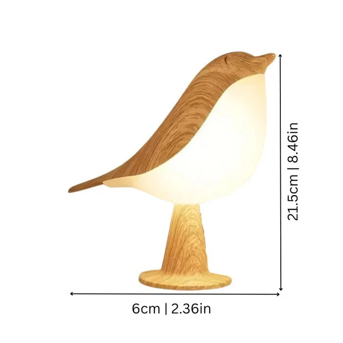 Stimmungsvolle Tischlampe im Vogeldesign mit Farbwechsel
