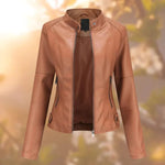 Damen Lederjacke mit Reißverschluss für jeden Anlass