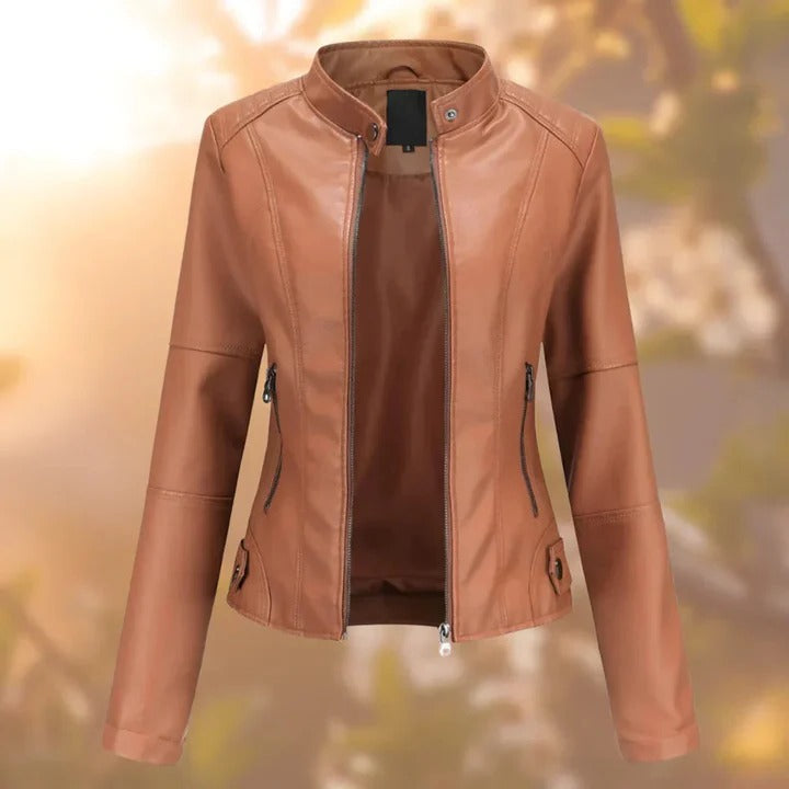 Damen Lederjacke mit Reißverschluss für jeden Anlass