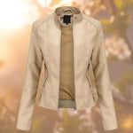Damen Lederjacke mit Reißverschluss für jeden Anlass