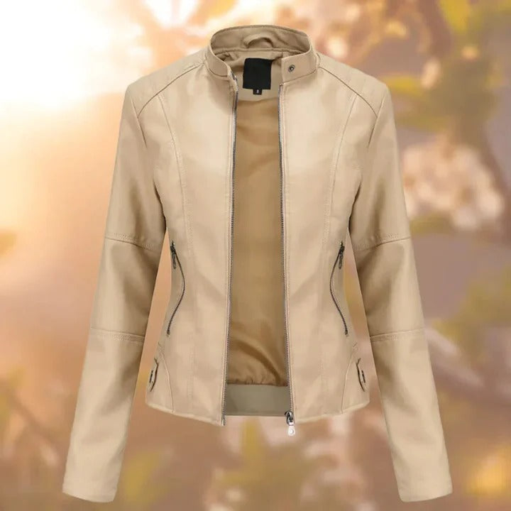 Damen Lederjacke mit Reißverschluss für jeden Anlass
