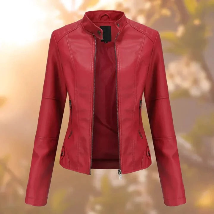 Damen Lederjacke mit Reißverschluss für jeden Anlass