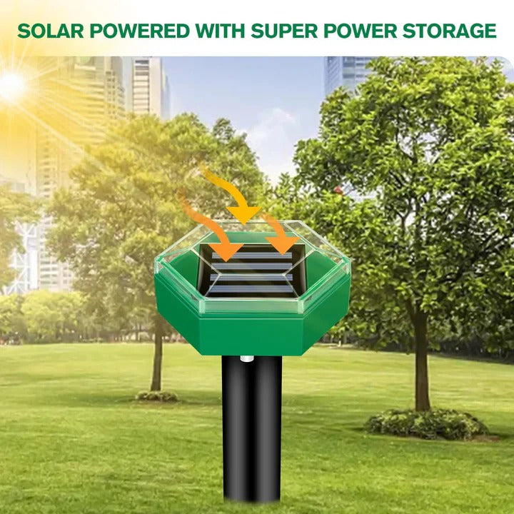 Solarbetriebener Ultraschall-Maulwurfvertreiber, 4er Set