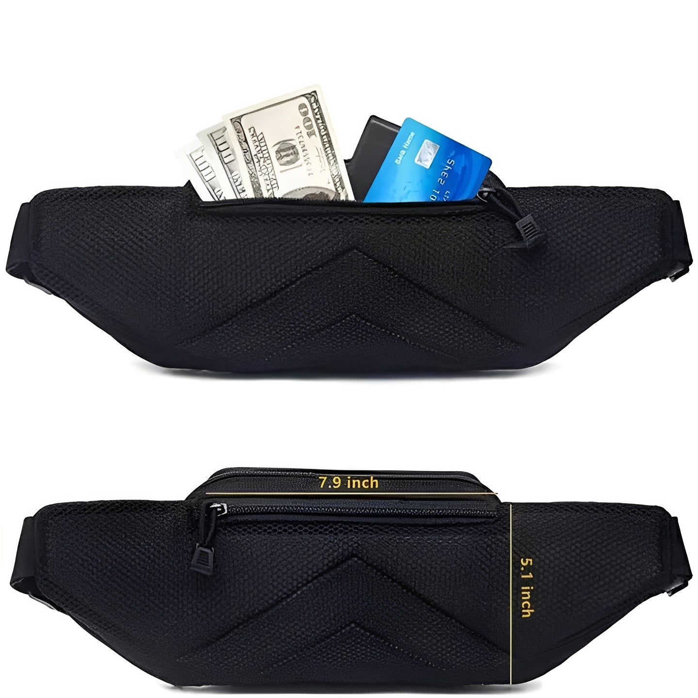 Praktische Gürteltasche mit verstecktem Fach für Reisen