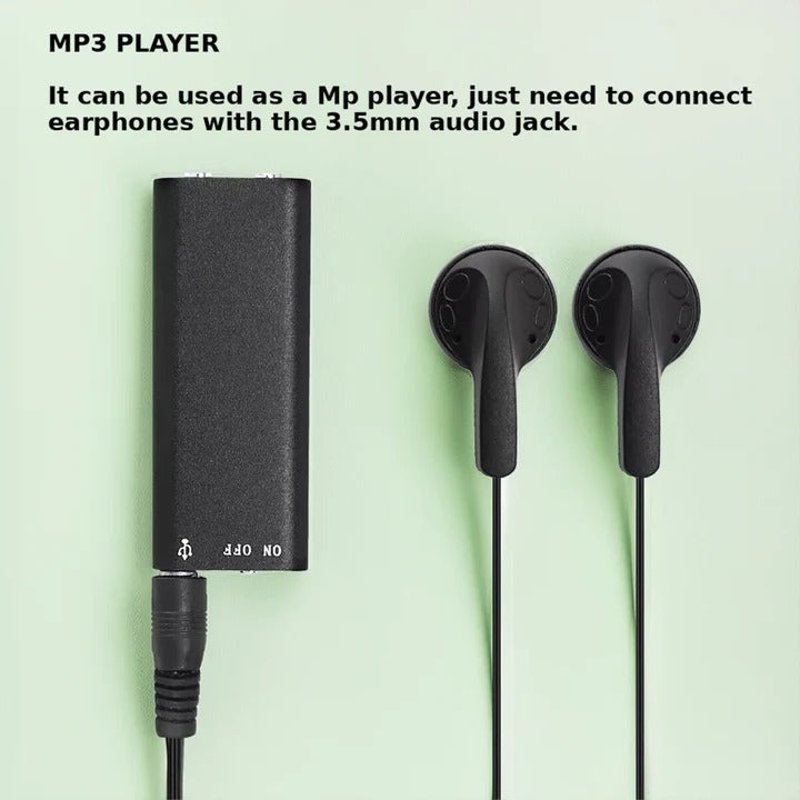 Kompakter Sprachgesteuerter Audio-Rekorder mit Speicher