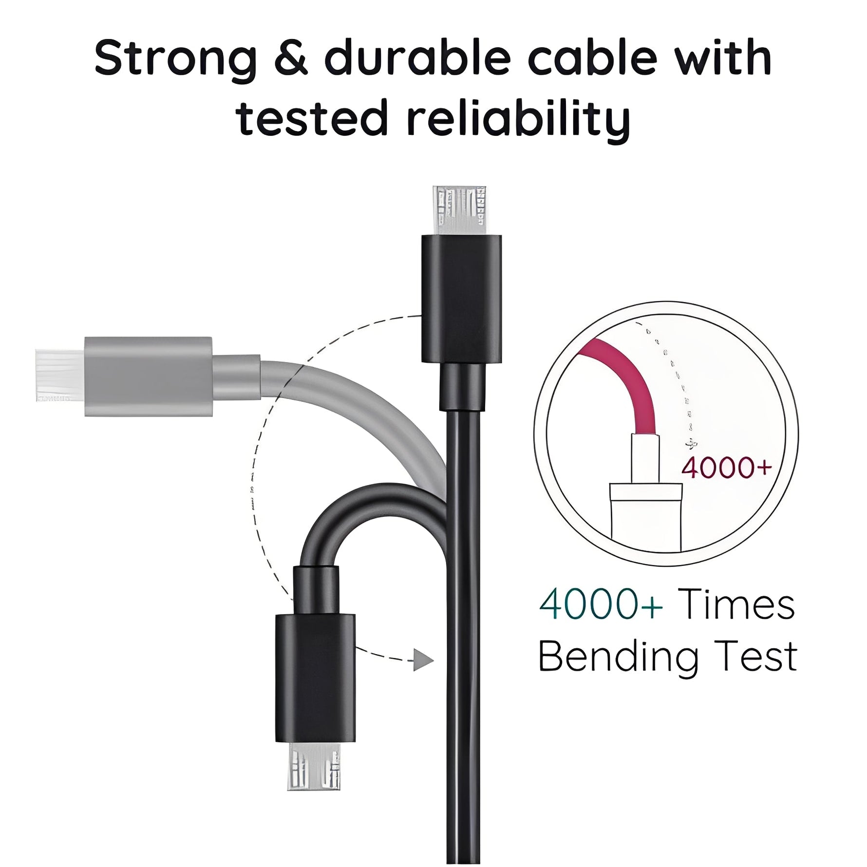10 Fuß USB Micro Ladekabel für bequeme Nutzung