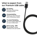 10 Fuß USB Micro Ladekabel für bequeme Nutzung