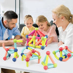 Magnetische Bauklötze und Kugeln Spielset für Kinder, 98 Teile