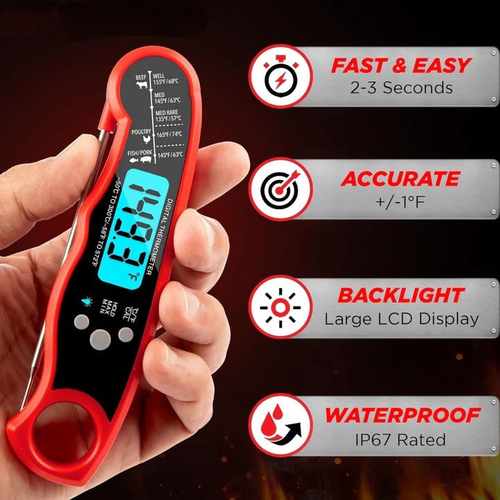 Präzises Digitalthermometer für Fleisch mit Sofortmessung