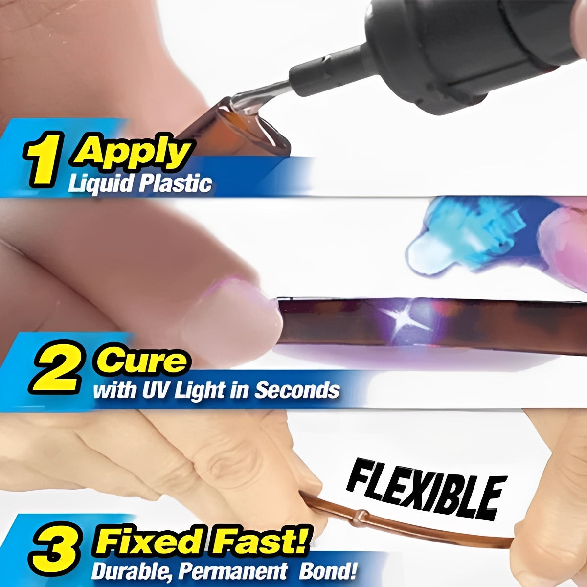 Schnellhärtender Klebestift mit UV-Licht für Sofortreparaturen