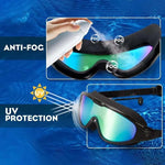 Schwimmbrille mit Anti-Beschlag und Weitwinkel-Gläsern