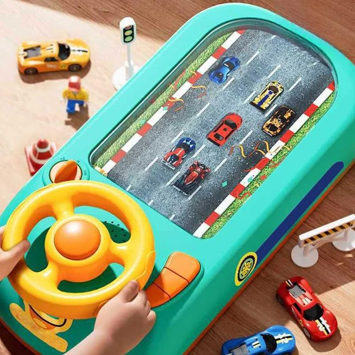 Interaktives Autorennspiel für Kinder mit digitalem Bildschirm